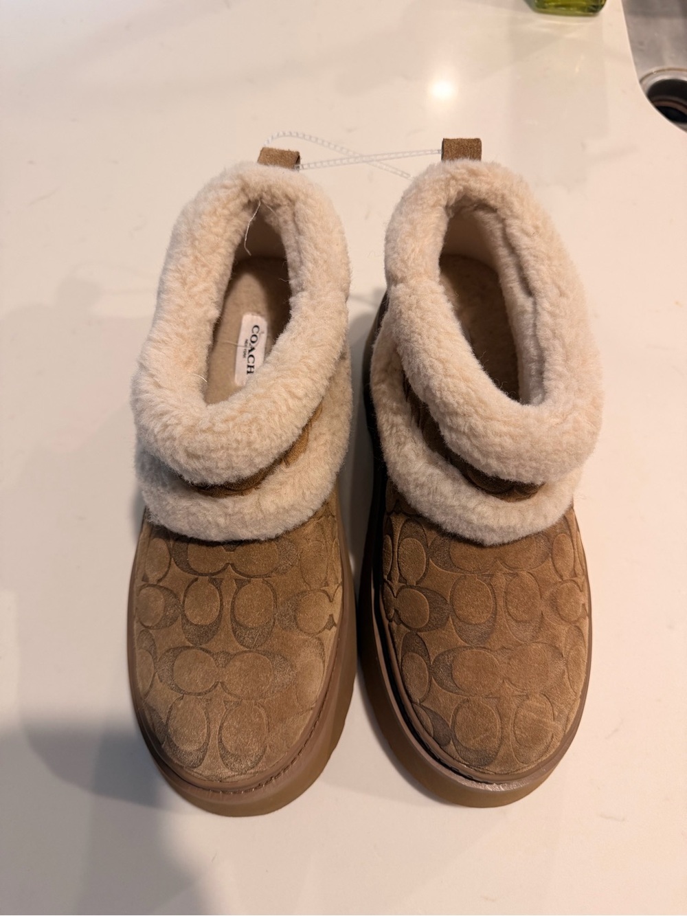 Coach Christina platform boots in brown - Picture 3 of 6